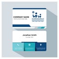 Water volleyball player trainer business card